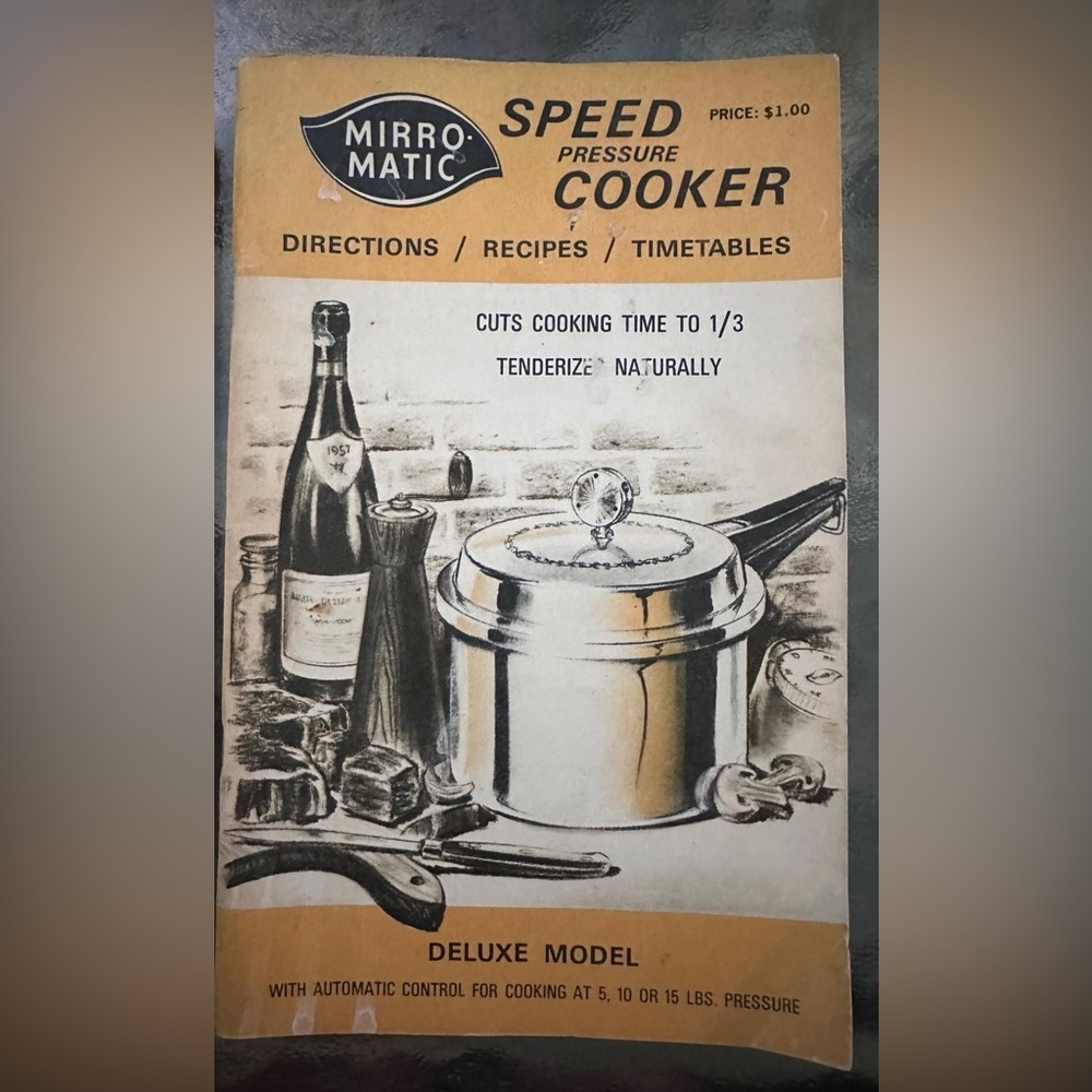 Mirro- Mattic pressure cooker cookbook